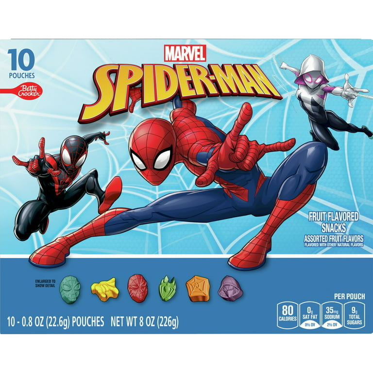 Spiderman Fruit Flavored Snacks, Treat Pouches, Gluten - LOOP MX