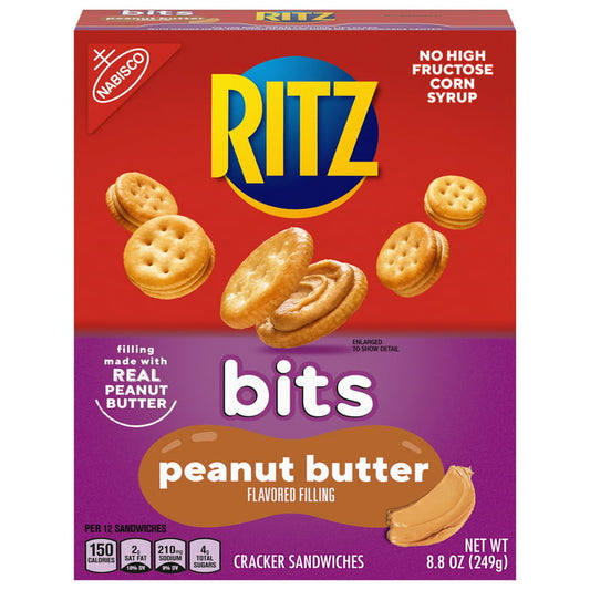 RITZ Bits Peanut Butter Sandwich Crackers, 8.8 oz - LOOP MX