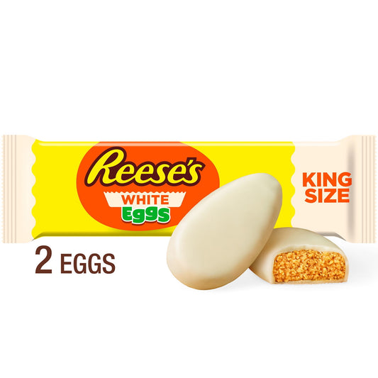 Reese's Caramelo de Pascua con Huevos de Mantequilla de Maní Tamaño King y Crema Blanca Paquete de 2.4 oz