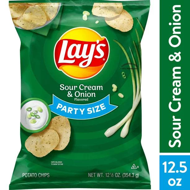 Lays Sour Cream & Onion Party Size 12.5 oz - LOOP MX