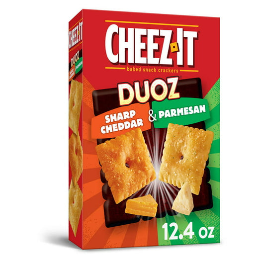 Cheez-It DUOZ Cheddar and Parmesan Cheese Crackers, 12.4 oz - LOOP MX