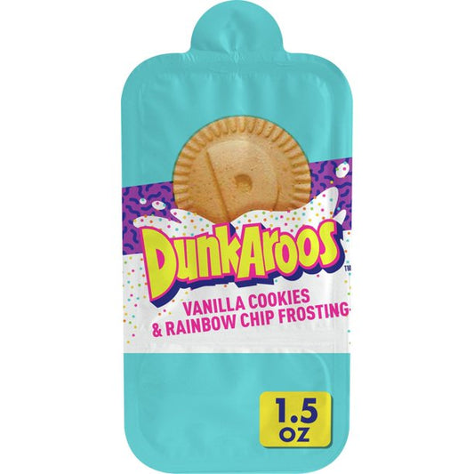 Dunkaroos Vanilla Cookies and Vanilla Frosting, Rainbow Sprinkles, 1.5oz - LOOP MX