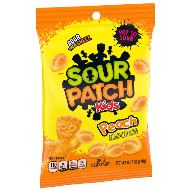 SOUR PATCH KIDS Peach Soft and Chewy Candy, 8.07 oz - LOOP MX