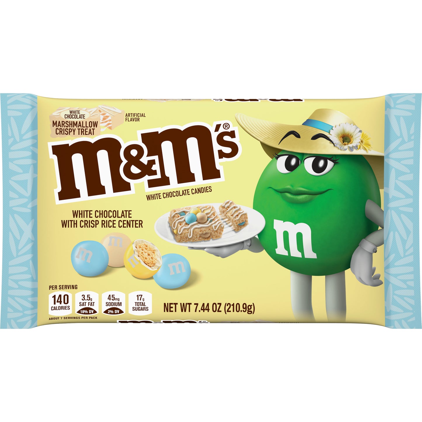 M&M'S White Chocolate Marshmallow Crispy Treat Lay Down Bag EASTER 7.44Oz Per Bag - LOOP MX