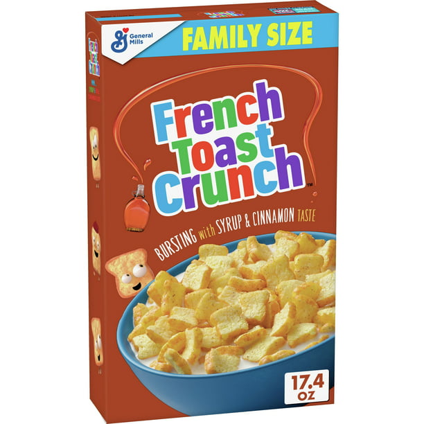 French Toast Crunch Sweetened Breakfast Cereal, 17.4 OZ Family Size Cereal Box - LOOP MX