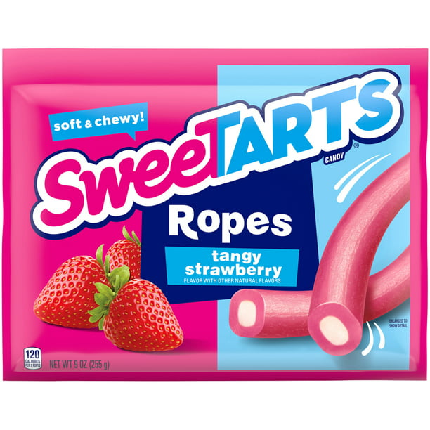 SweeTARTs Soft & Chewy Ropes Tangy Strawberry Candy, 9 oz - LOOP MX