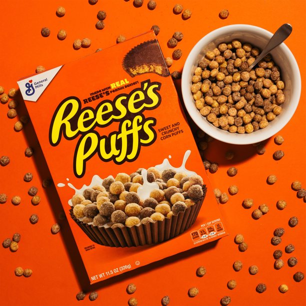 Reese's Puffs, Chocolatey Peanut Butter Cereal, 19.7 OZ Family Size Box - LOOP MX