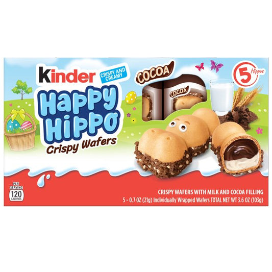 Kinder Happy Hippo Crispy Wafers with Milk & Cocoa Filling 3.6 oz - LOOP MX