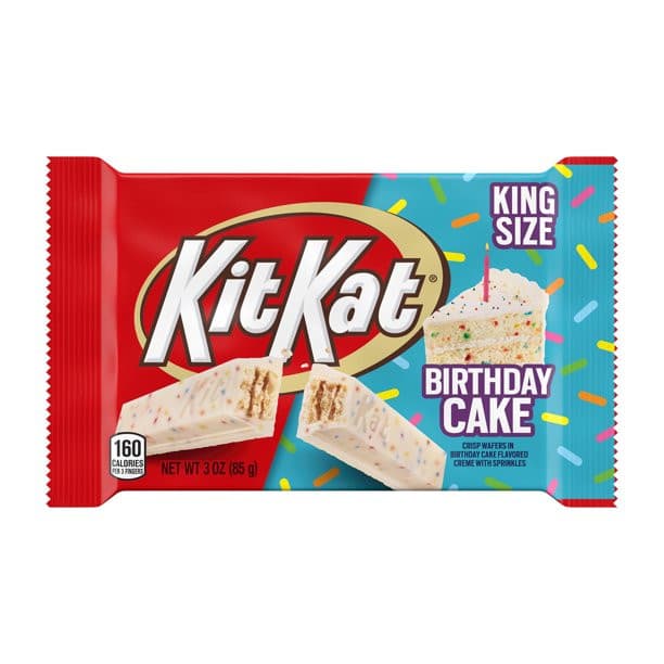 Kit Kat Birthday Cakes Creme with Sprinkles King Size 3 oz - LOOP MX