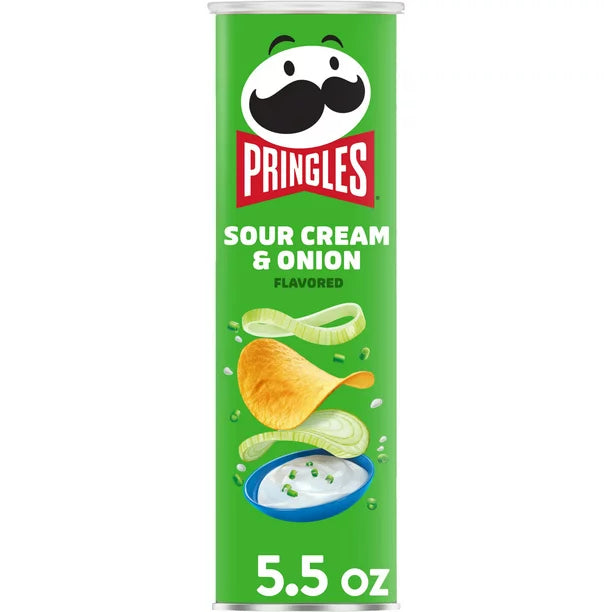 Pringles Sour Cream & Onion Potato Crisps Chips 5.5 oz - LOOP MX