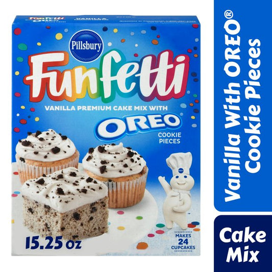 Pillsbury Funfetti Oreo Vanilla Cake Mix 15.25 oz - LOOP MX