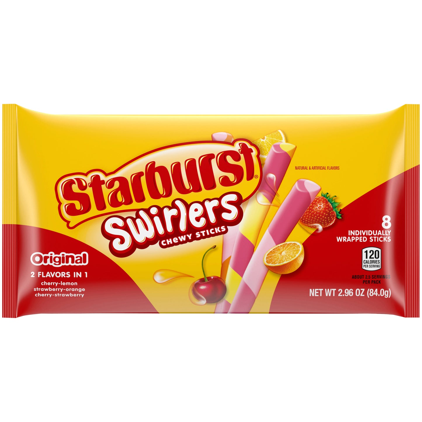 Starburst Swirlers Sticks Gummy Candy, Share Size - 2.96 oz Bag - LOOP MX