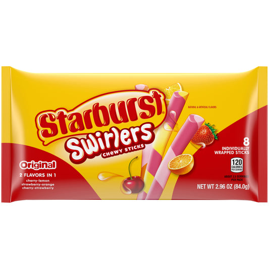 Starburst Swirlers Sticks Gummy Candy, Share Size - 2.96 oz Bag - LOOP MX