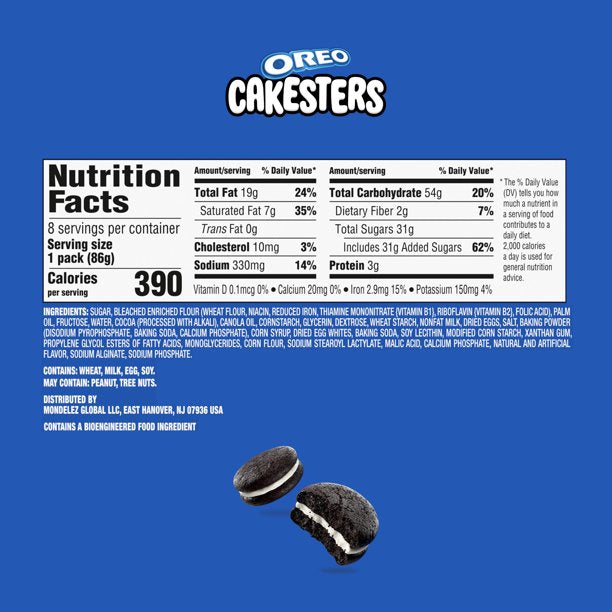 OREO Cakesters Soft Snack Cakes, 3.03 oz - LOOP MX