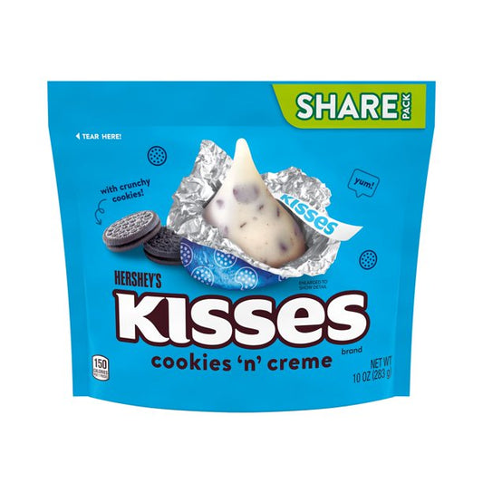 Hershey's Kisses Cookies 'N' Creme Share Size 10 oz - LOOP MX