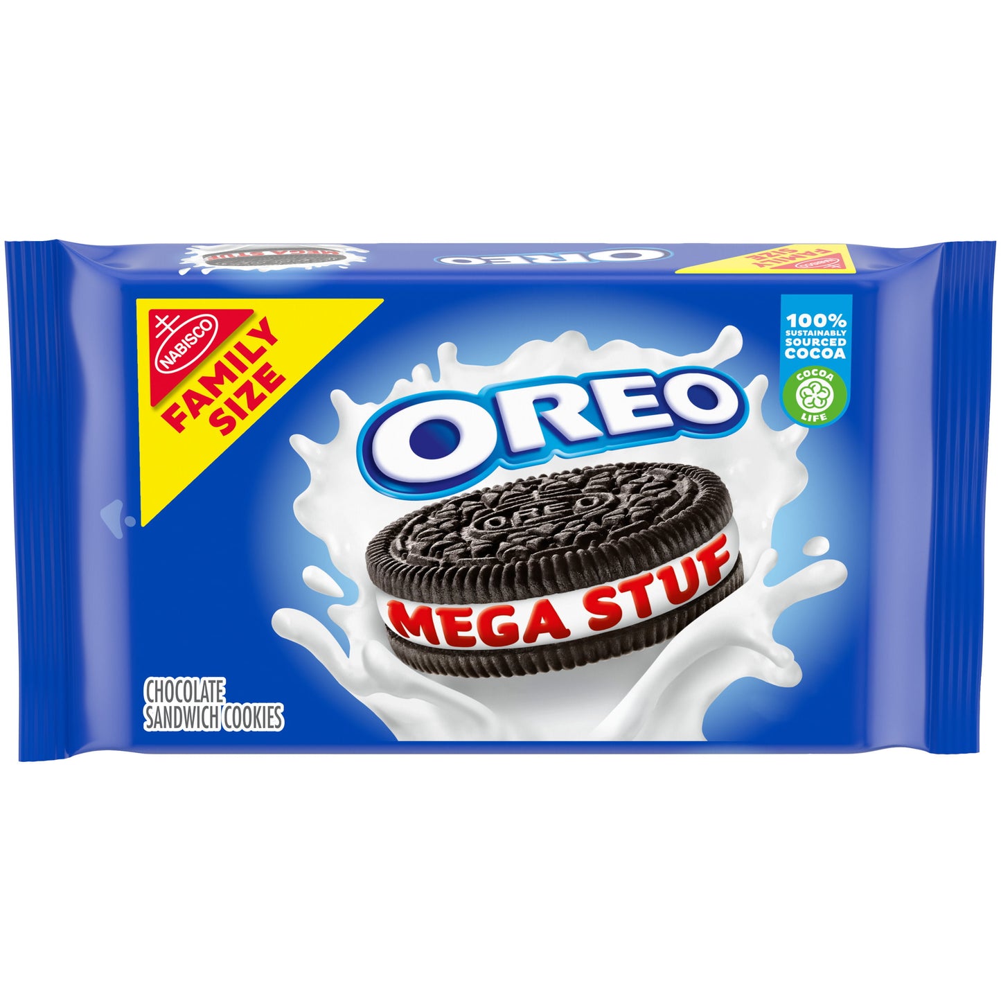 OREO Mega Stuf Chocolate Sandwich Cookies, Family Size, 17.6 oz - LOOP MX