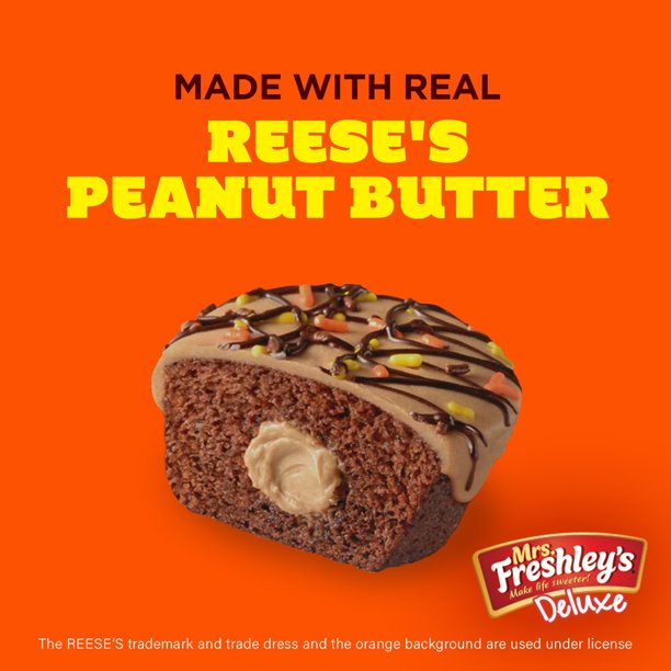 Mrs. Freshley's Deluxe Reese's Peanut Butter Cakes 13 oz - LOOP MX