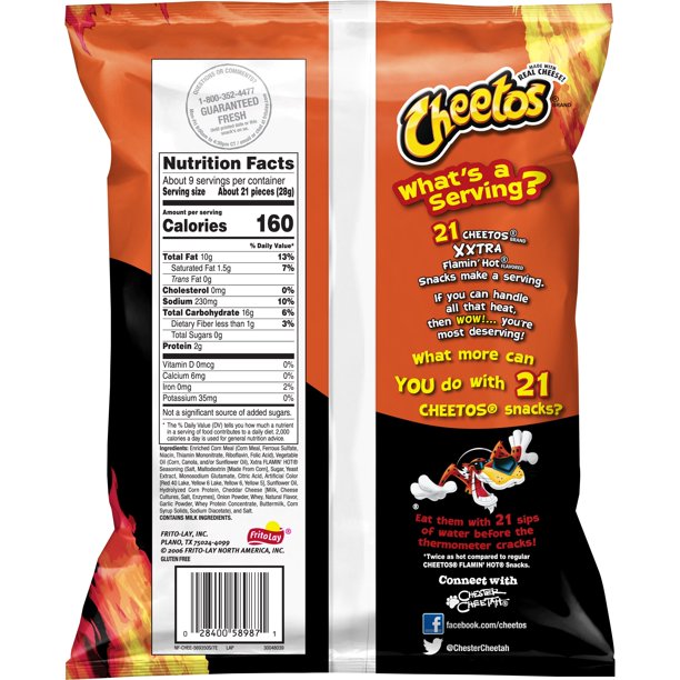 Cheetos Crunchy XXTRA Flamin’ Hot Cheese 8.5 oz - LOOP MX