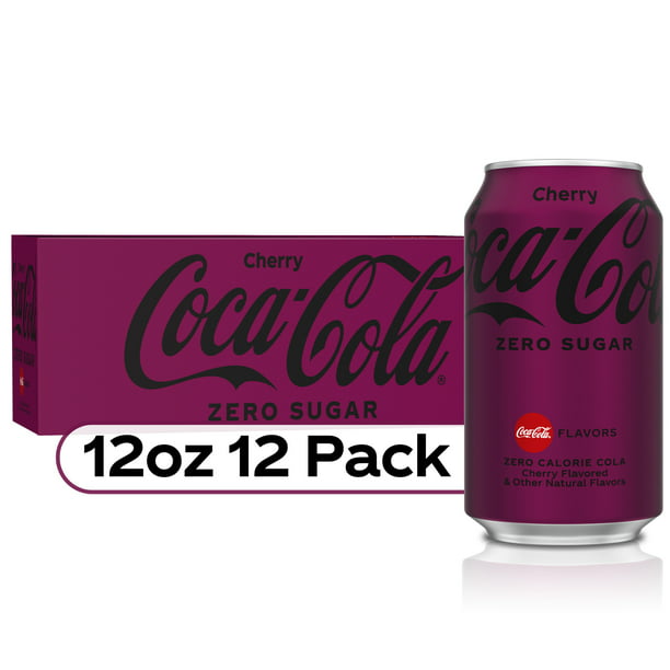 Coca-Cola Zero Sugar Cherry Soda Pop, 12 fl oz - LOOP MX