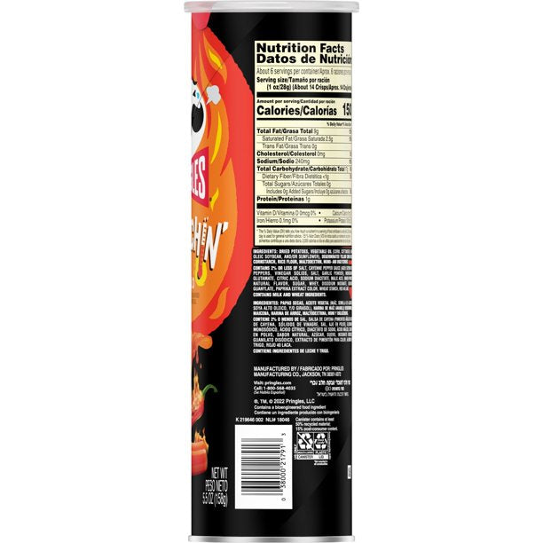 Pringles Scorchin' Buffalo Potato Crisps Chips 5.5 oz - LOOP MX