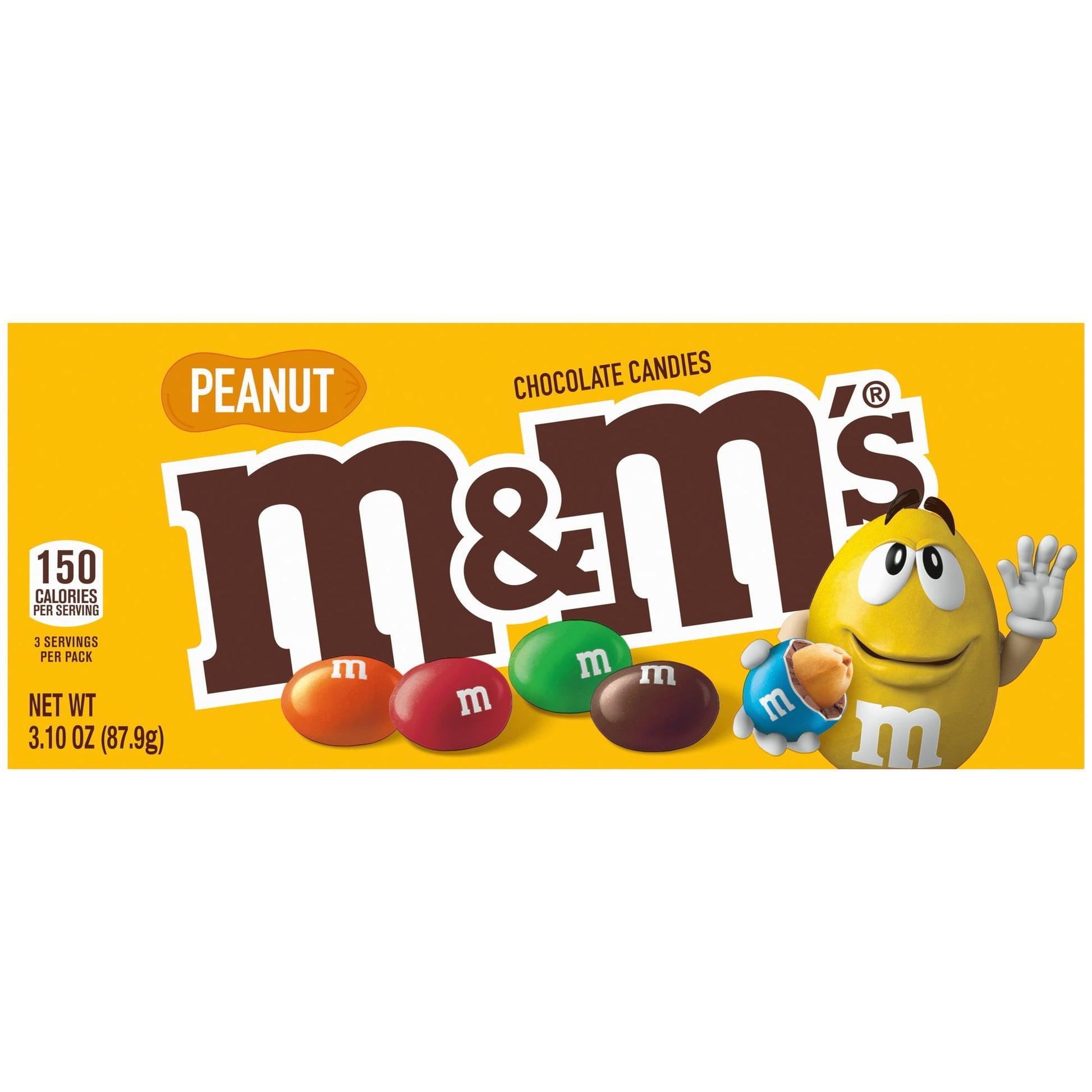 M&M's Peanut Milk Chocolate Candy Theater Box - 3.1 oz Box - LOOP MX