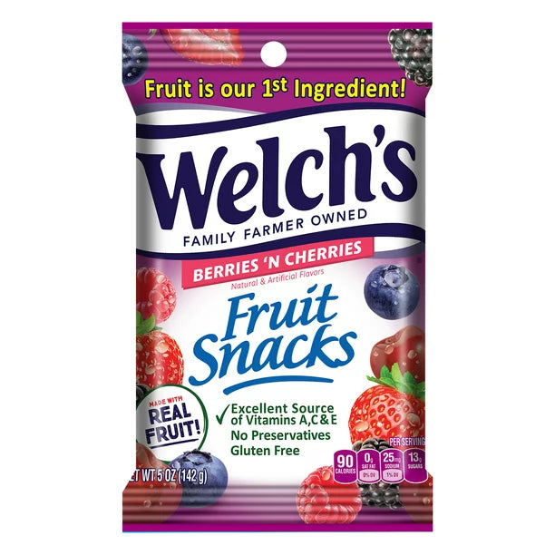 Welch's Berries 'N Cherries Fruit Snacks 5 oz - LOOP MX