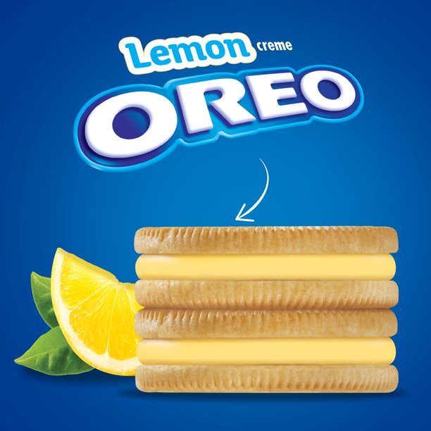 OREO Lemon Creme Sandwich Cookies, Family Size, 20 oz - LOOP MX