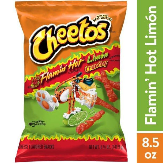 Cheetos Crunchy Flamin' Hot Limon Cheese 8.5 oz - LOOP MX