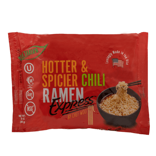 Ramen Express by Chef Woo Hotter and Spicier Ramen Noodles, 2.25 oz - LOOP MX
