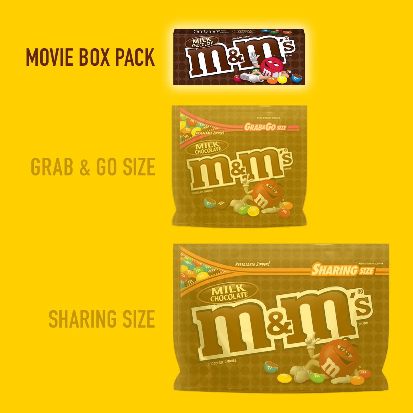 M&M's Milk Chocolate Candy Theater Box - 3.1 oz Box - LOOP MX