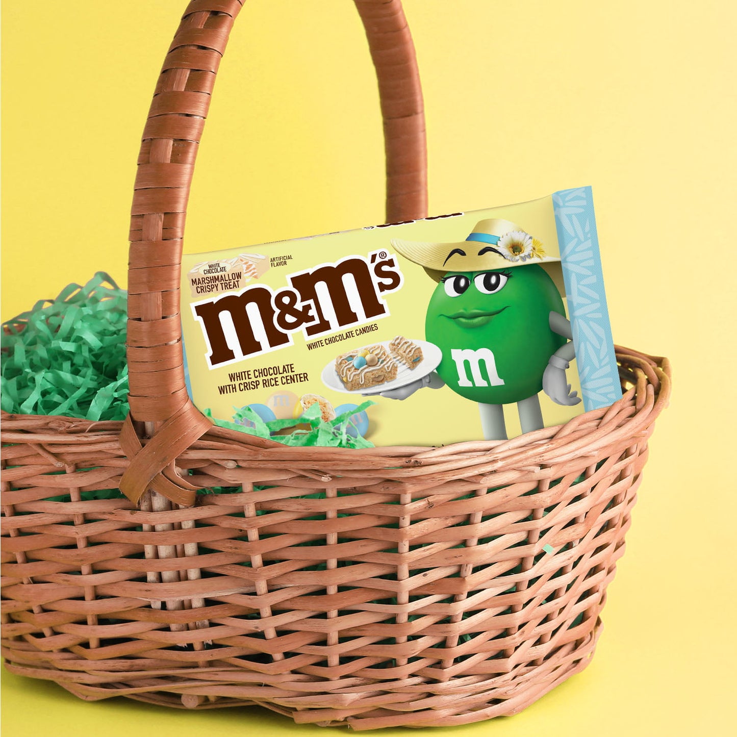 M&M'S White Chocolate Marshmallow Crispy Treat Lay Down Bag EASTER 7.44Oz Per Bag - LOOP MX