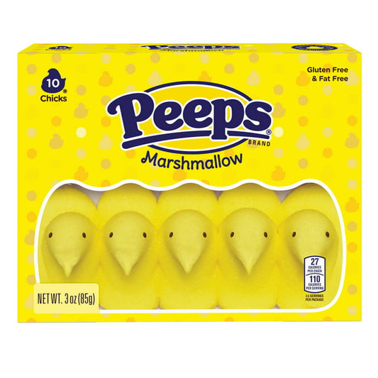 PEEPS Yellow Marshmallow Chicks, Easter Candy, 3oz (10ct) - LOOP MX