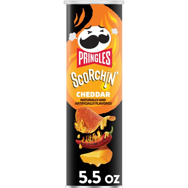 Pringles Scorchin' Cheddar Potato Crisps Chips 5.5 oz - LOOP MX