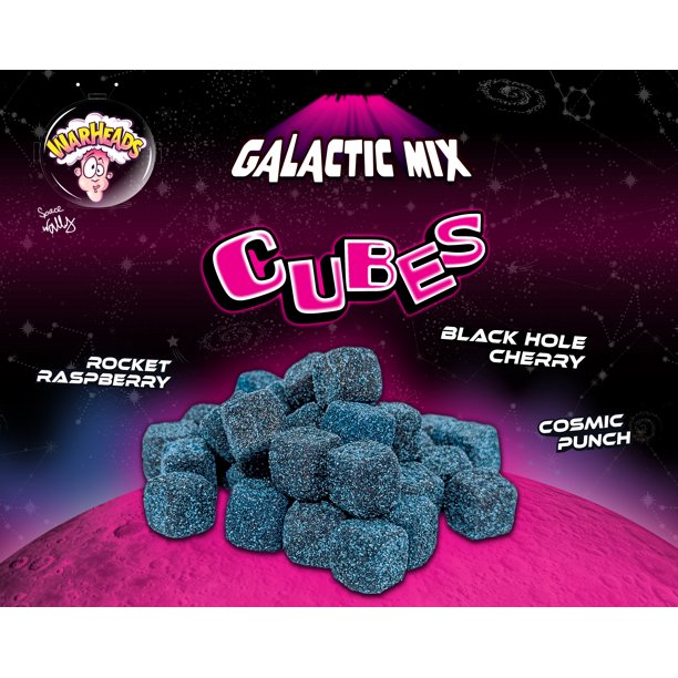 Warheads Galactic Mix Cubes 7.25 oz - LOOP MX