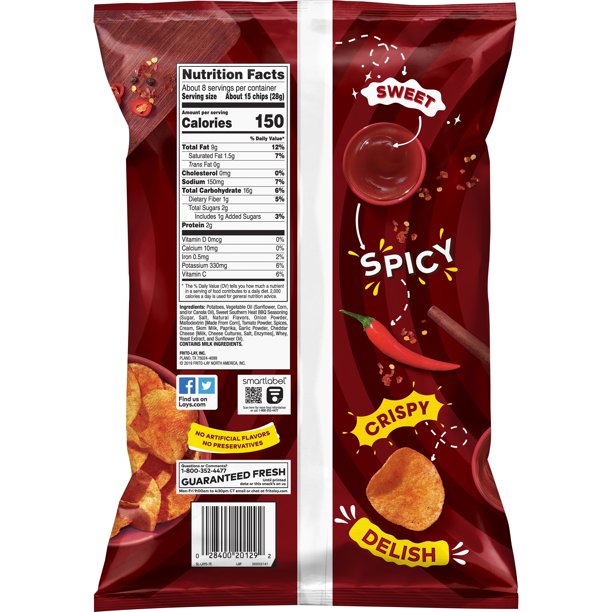 Lays Sweet Southern Heat Barbecue 7.75 oz - LOOP MX