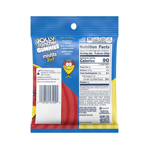 Jolly Rancher Gummies Misfits 2-in-1 3.7 oz - LOOP MX