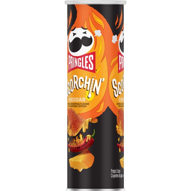 Pringles Scorchin' Cheddar Potato Crisps Chips 5.5 oz - LOOP MX