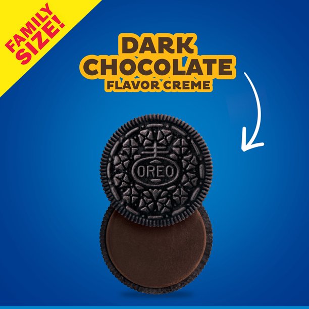 OREO Dark Chocolate Creme Chocolate Sandwich Cookies, Family Size, 17 oz - LOOP MX