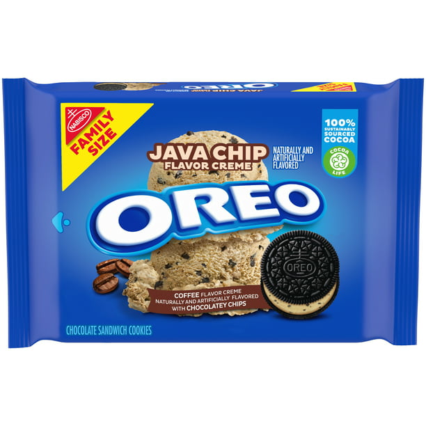 OREO Java Chip Flavored Creme Chocolate Sandwich Cookies, Family Size, 17 oz - LOOP MX