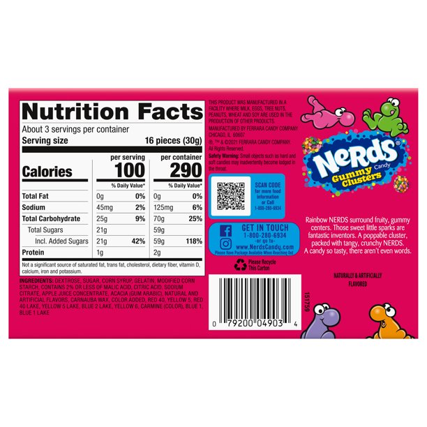 Nerds Gummy Clusters Rainbow Candy 3 oz - LOOP MX