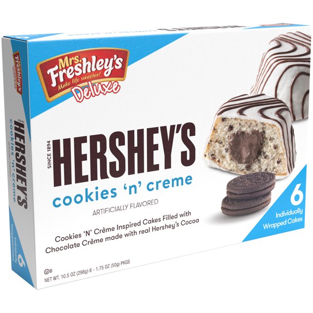 Mrs. Freshley's Deluxe Hershey's Cookies ‘n’ Cream Cakes 10.5 oz - LOOP MX