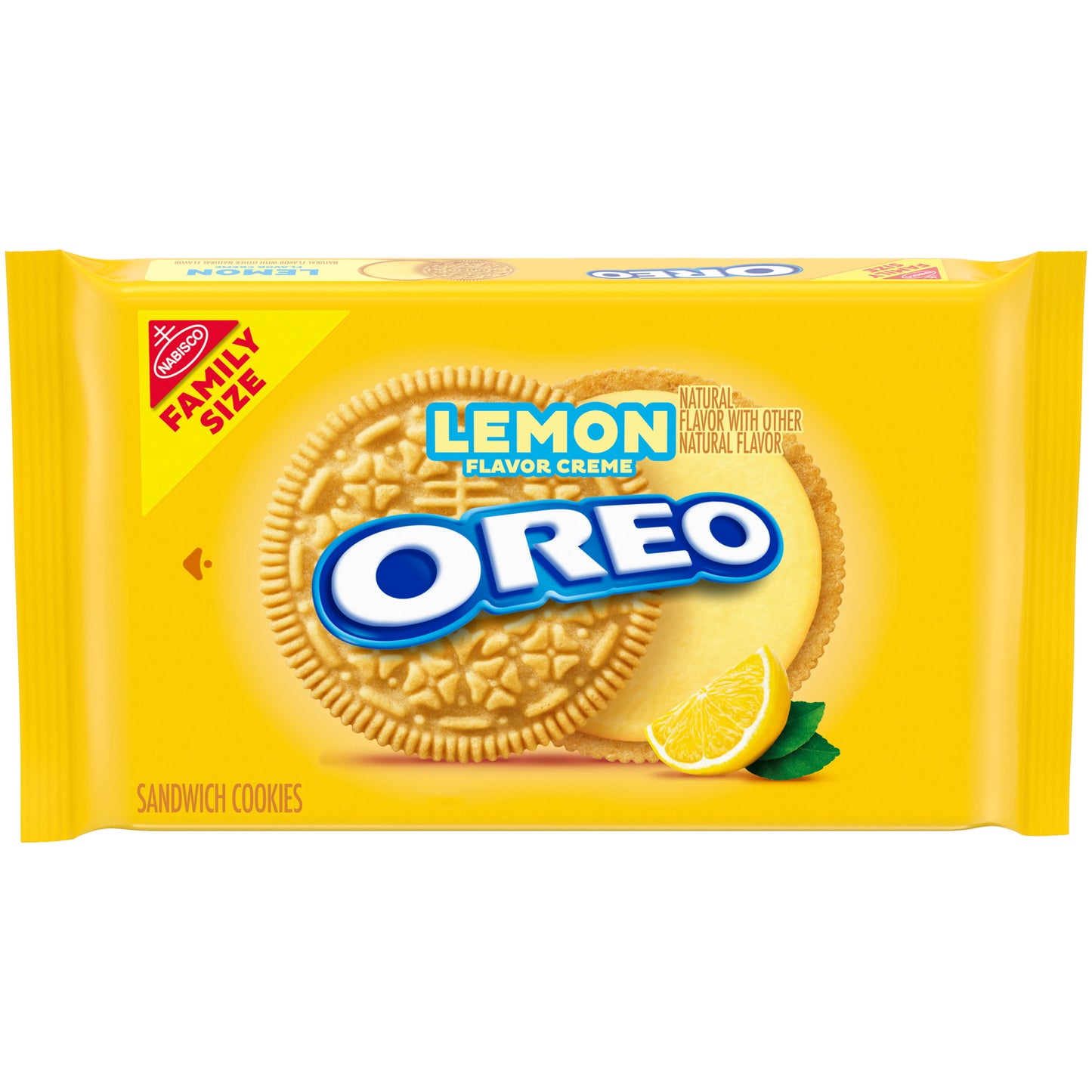 OREO Lemon Creme Sandwich Cookies, Family Size, 20 oz - LOOP MX