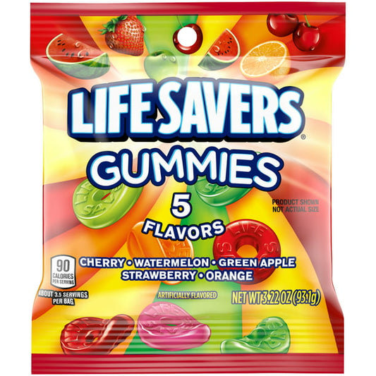 Life Savers Five Flavor Fruity Gummy Candy Pack - 3.22 Oz - LOOP MX