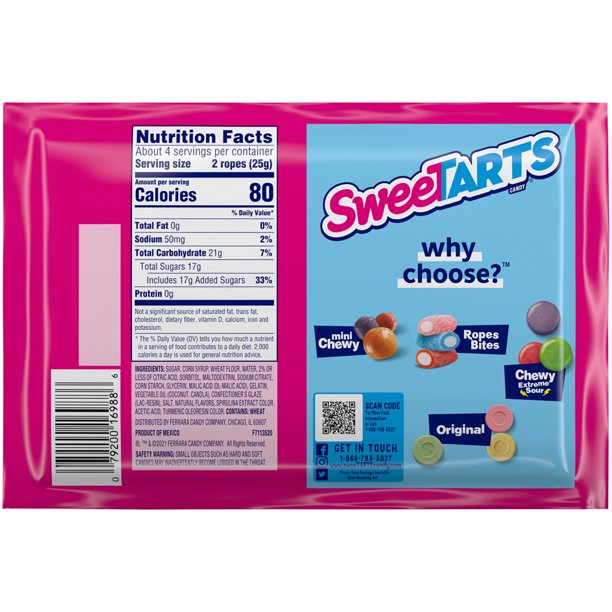 Sweetarts Rope Sour Apple Chewy Candy, 3.5oz - LOOP MX