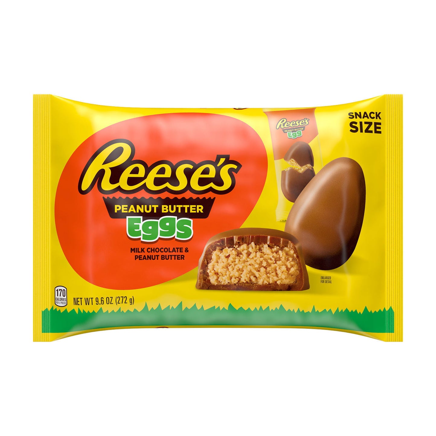 REESE'S, Milk Chocolate and Peanut Butter Eggs, Easter Candy, 9.6 oz, Bag - LOOP MX