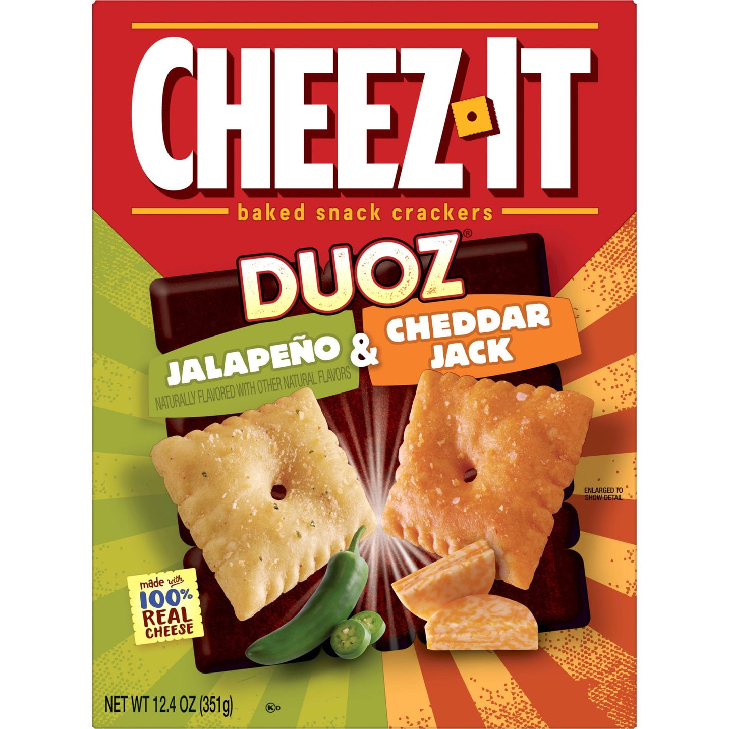 Cheez-It DUOZ Jalapeno Cheddar Jack Crackers, 12.4 oz - LOOP MX