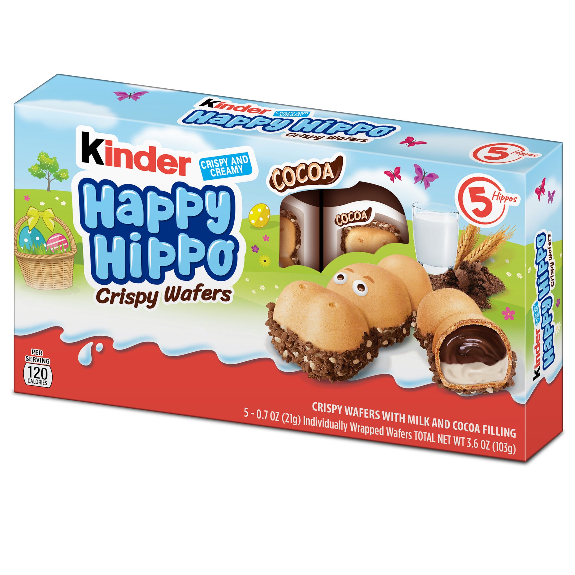 Kinder Happy Hippo Crispy Wafers with Milk & Cocoa Filling 3.6 oz - LOOP MX