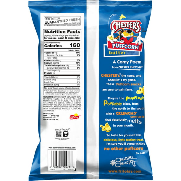 Chester's Puffcorn Butter, 3.25oz - LOOP MX