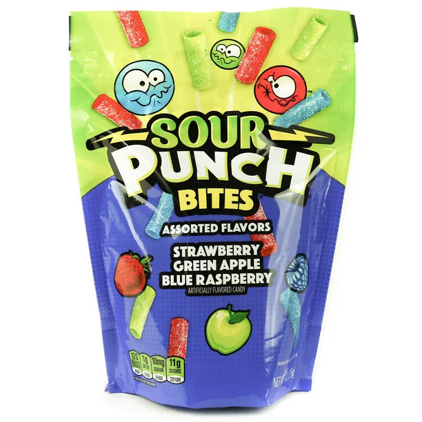 Sour Punch Bites Assorted Flavors Chewy Candy 9 oz - LOOP MX