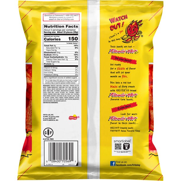 Chester's Fries Corn Flamin' Hot 5.25 oz - LOOP MX